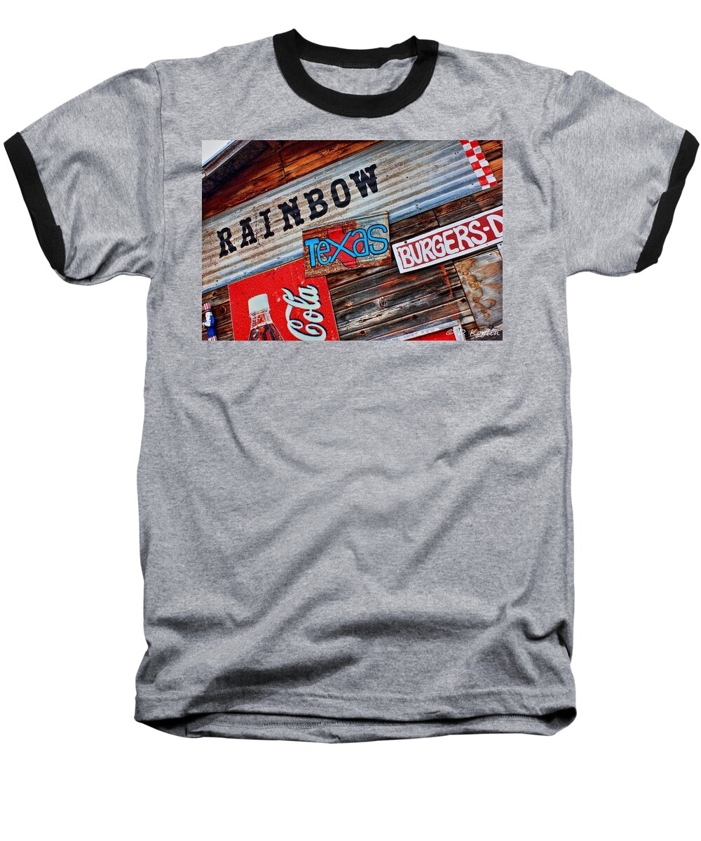 Rainbow Baseball T-Shirt featuring the photograph Texas Rainbow by Daniel Koglin