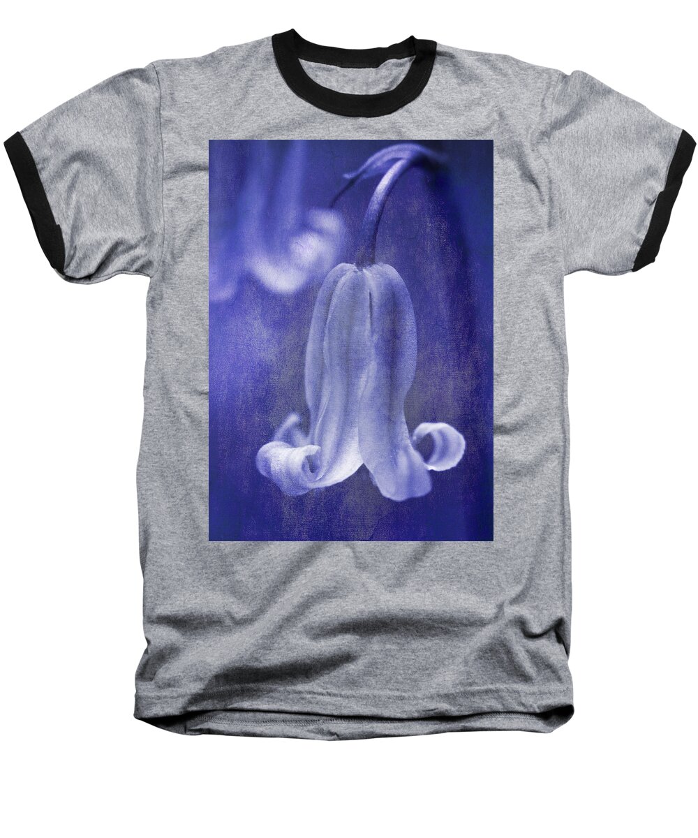  Baseball T-Shirt featuring the photograph Textured Bluebell In Blue by Meirion Matthias