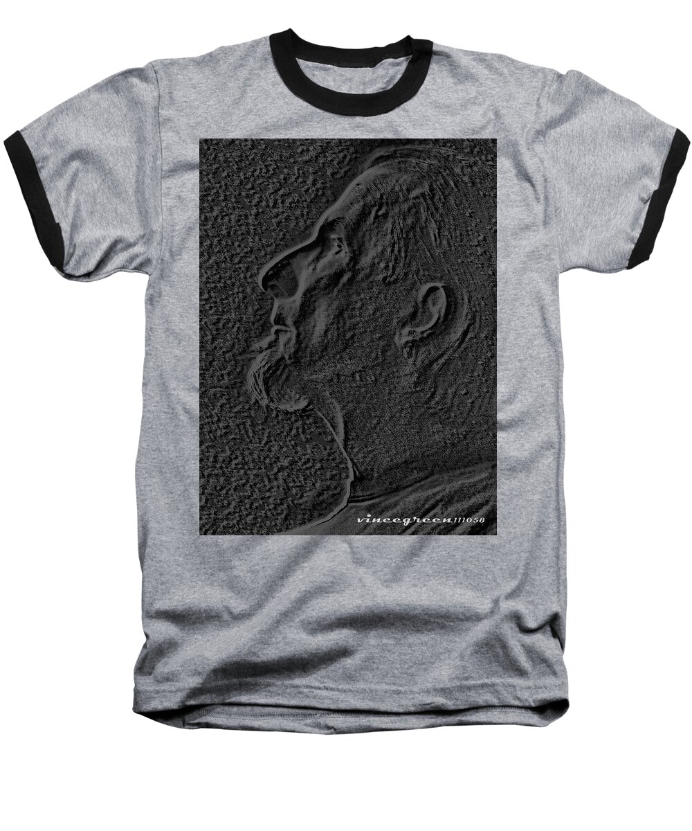 Profile Baseball T-Shirt featuring the digital art That Upon Which We Focus by Vincent Green