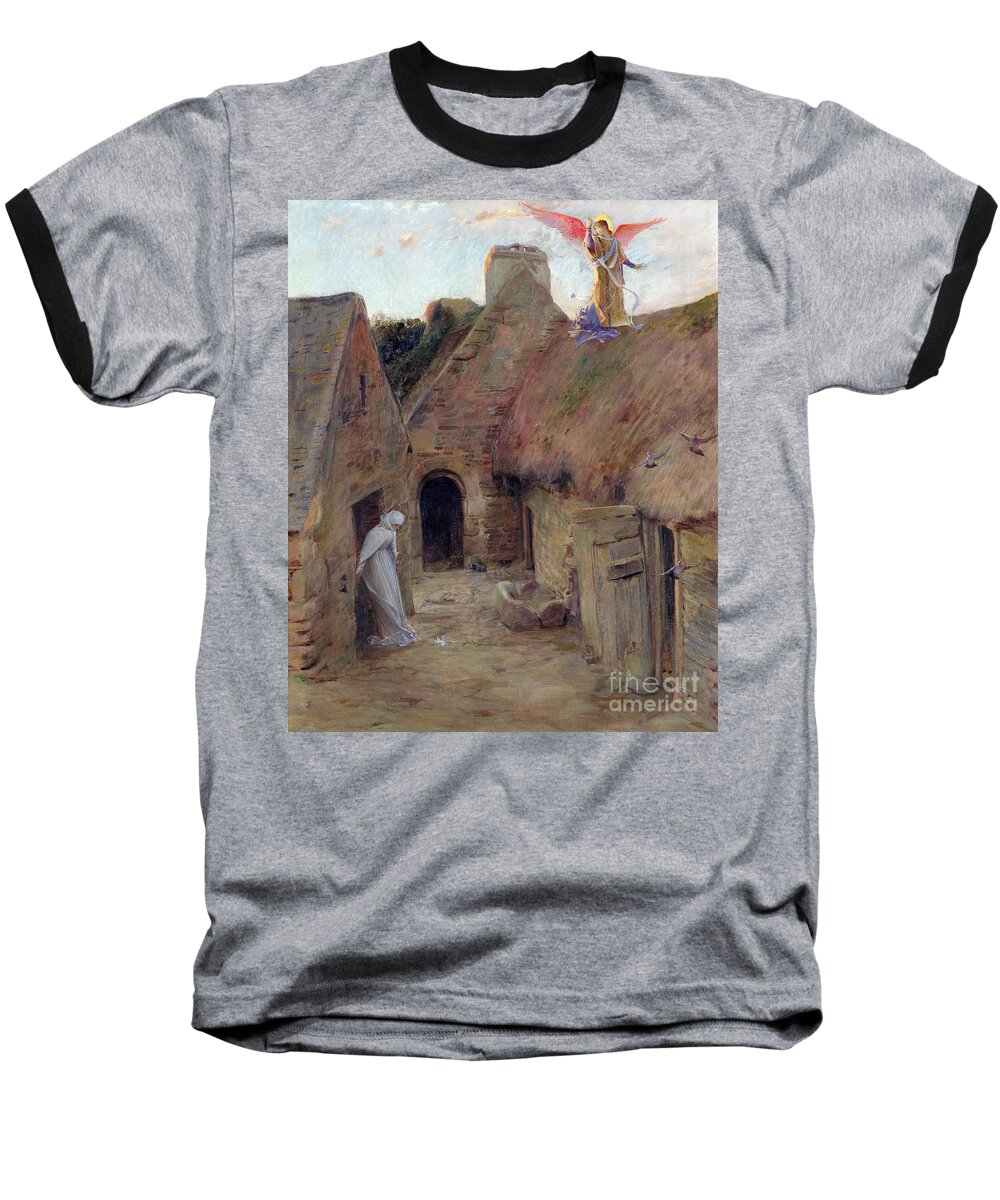 The Annunciation Baseball T-Shirt featuring the painting The Annunciation by Luc Oliver Merson
