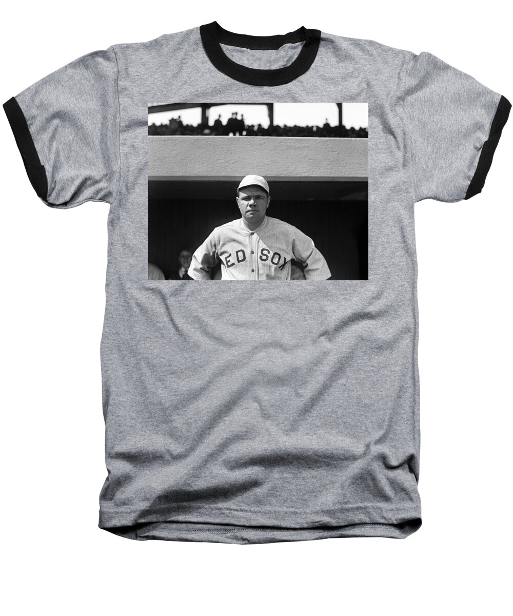 babe Ruth Baseball T-Shirt featuring the photograph The Babe - Red Sox by International Images