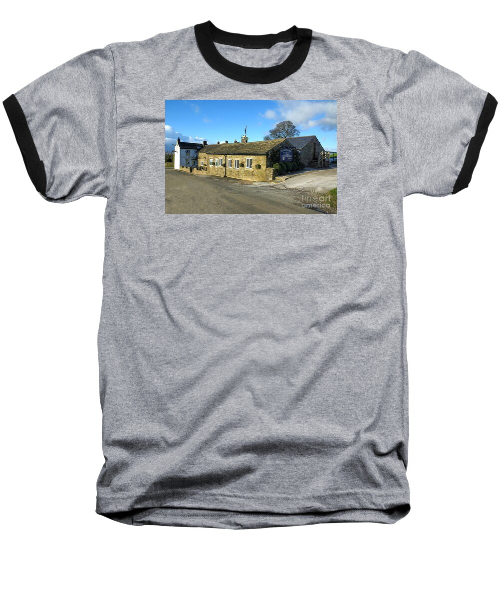 Pub Baseball T-Shirt featuring the photograph The Barrel Inn at Bretton by David Birchall