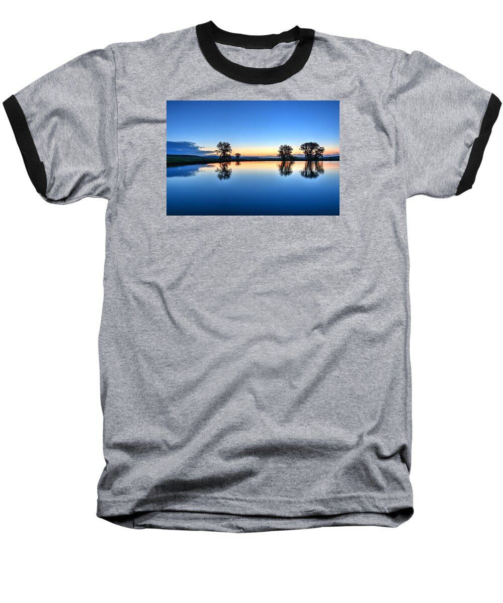Fishing_hole Baseball T-Shirt featuring the photograph The Blues by Fiskr Larsen