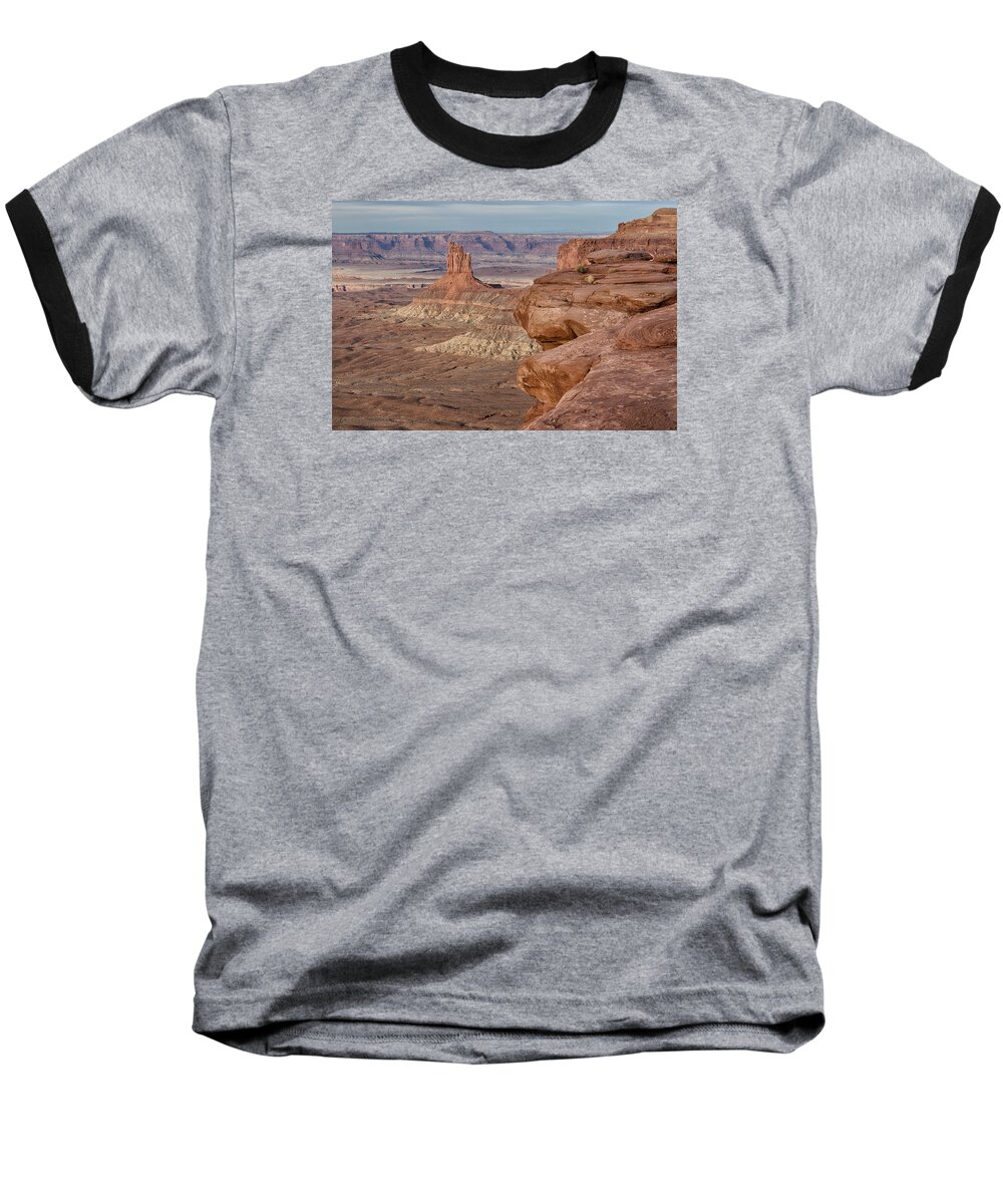 Canyonlands National Park Baseball T-Shirt featuring the photograph The Candlesticks II by Denise Bush