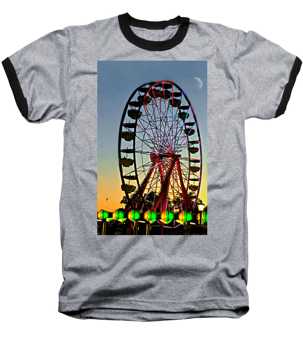 Ferris Wheel Baseball T-Shirt featuring the photograph The Circle Game by Diana Angstadt