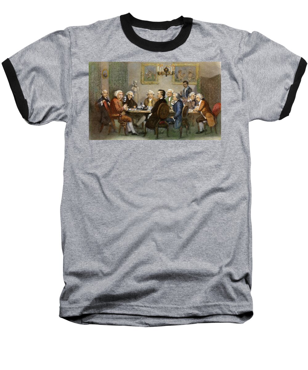 18th Century Baseball T-Shirt featuring the painting The Club, 1851 by Granger