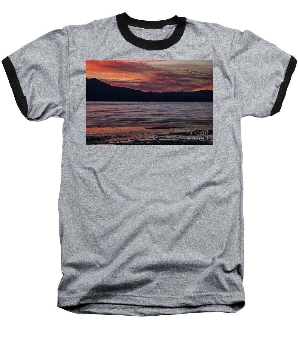 The Color Of Dusk Baseball T-Shirt featuring the photograph The Color Of Dusk by Mitch Shindelbower