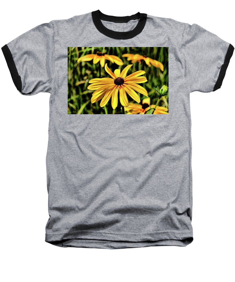 Coneflowers Baseball T-Shirt featuring the photograph The Colors and Details by Monte Stevens
