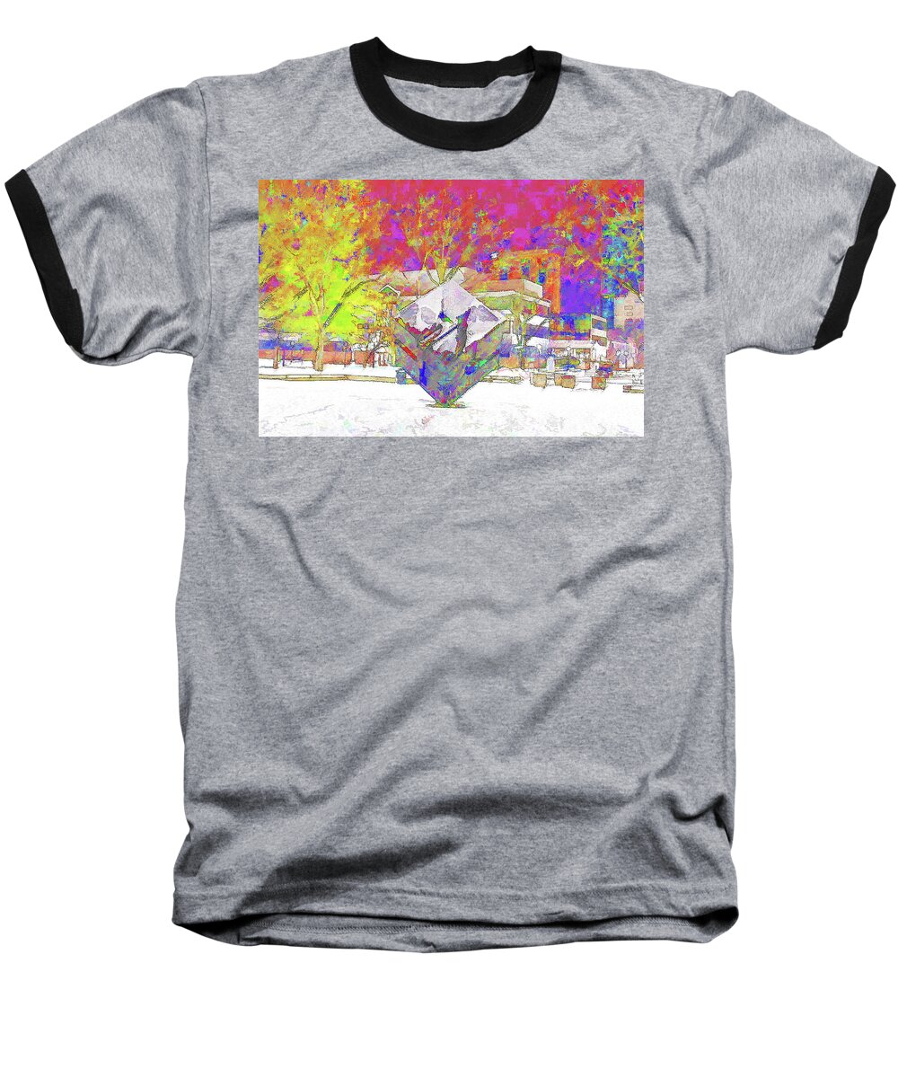 University Of Michigan Baseball T-Shirt featuring the photograph The Cube by DJ Fessenden