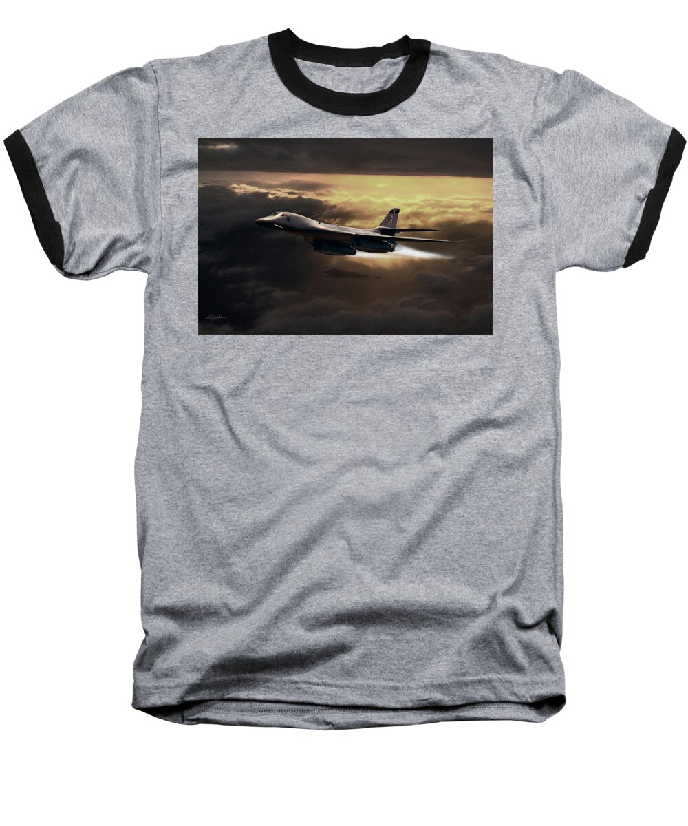 Aviation Baseball T-Shirt featuring the digital art The Dark Knight Rises by Peter Chilelli