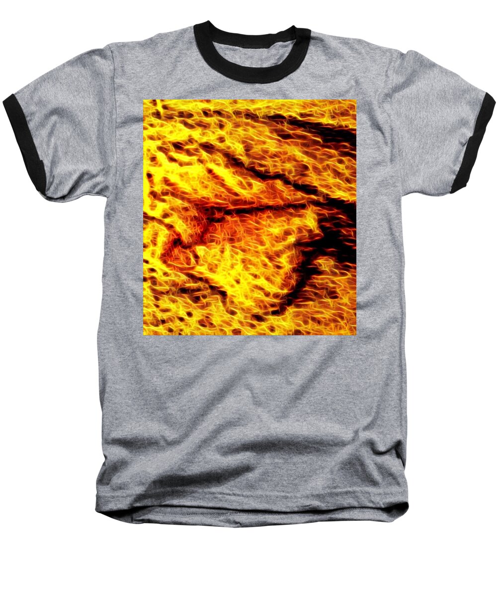 Eagle Baseball T-Shirt featuring the digital art The Eagle is Angry by Gina Callaghan