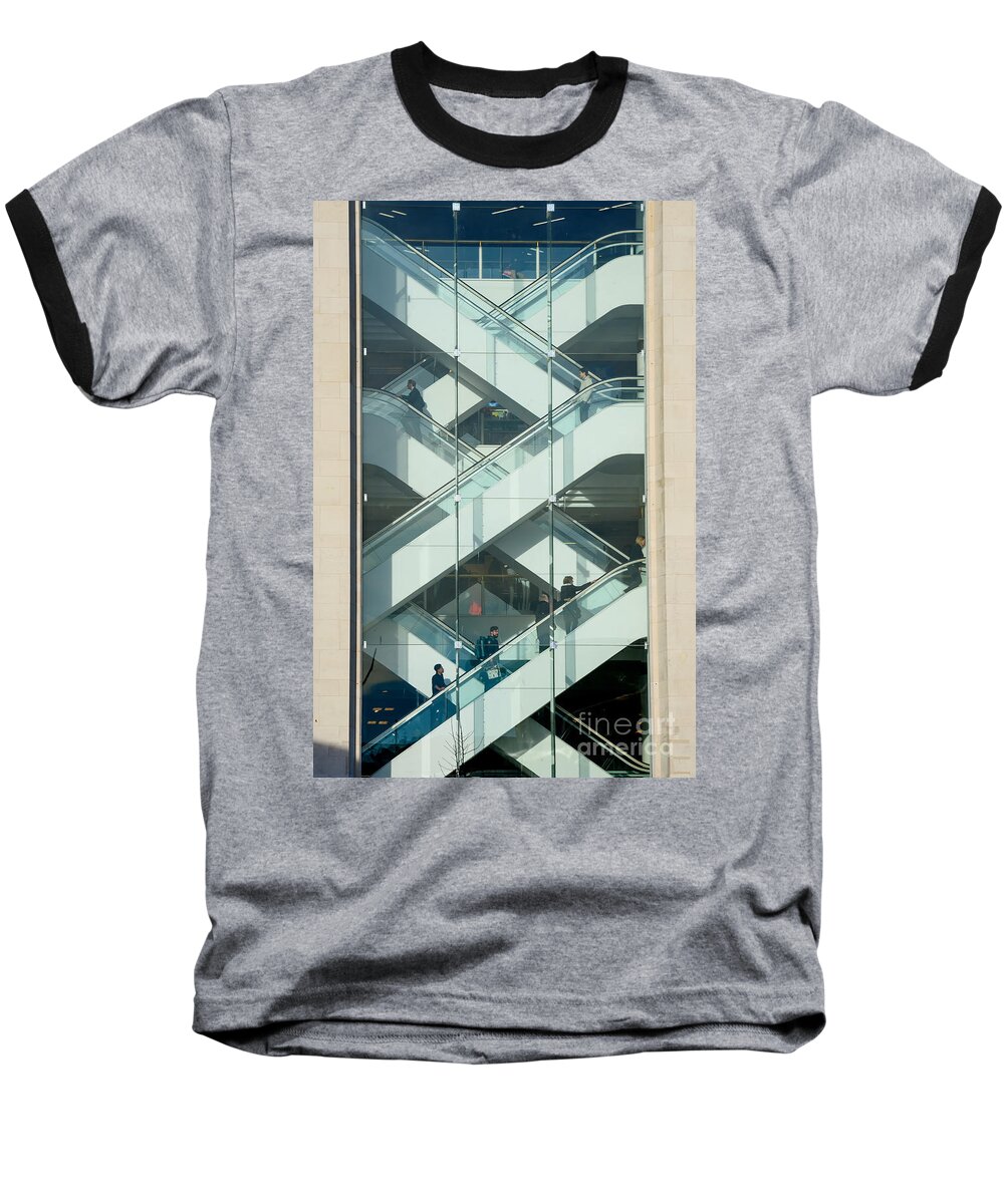 Building Baseball T-Shirt featuring the photograph The escalators by Colin Rayner