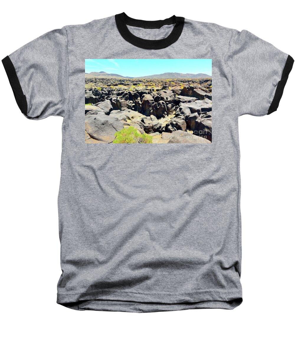 Basaltic Falls Baseball T-Shirt featuring the photograph The Falls by Joe Lach