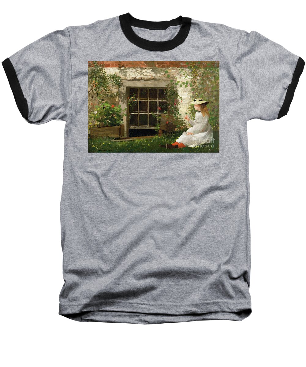 The Baseball T-Shirt featuring the painting The Four Leaf Clover by Winslow Homer