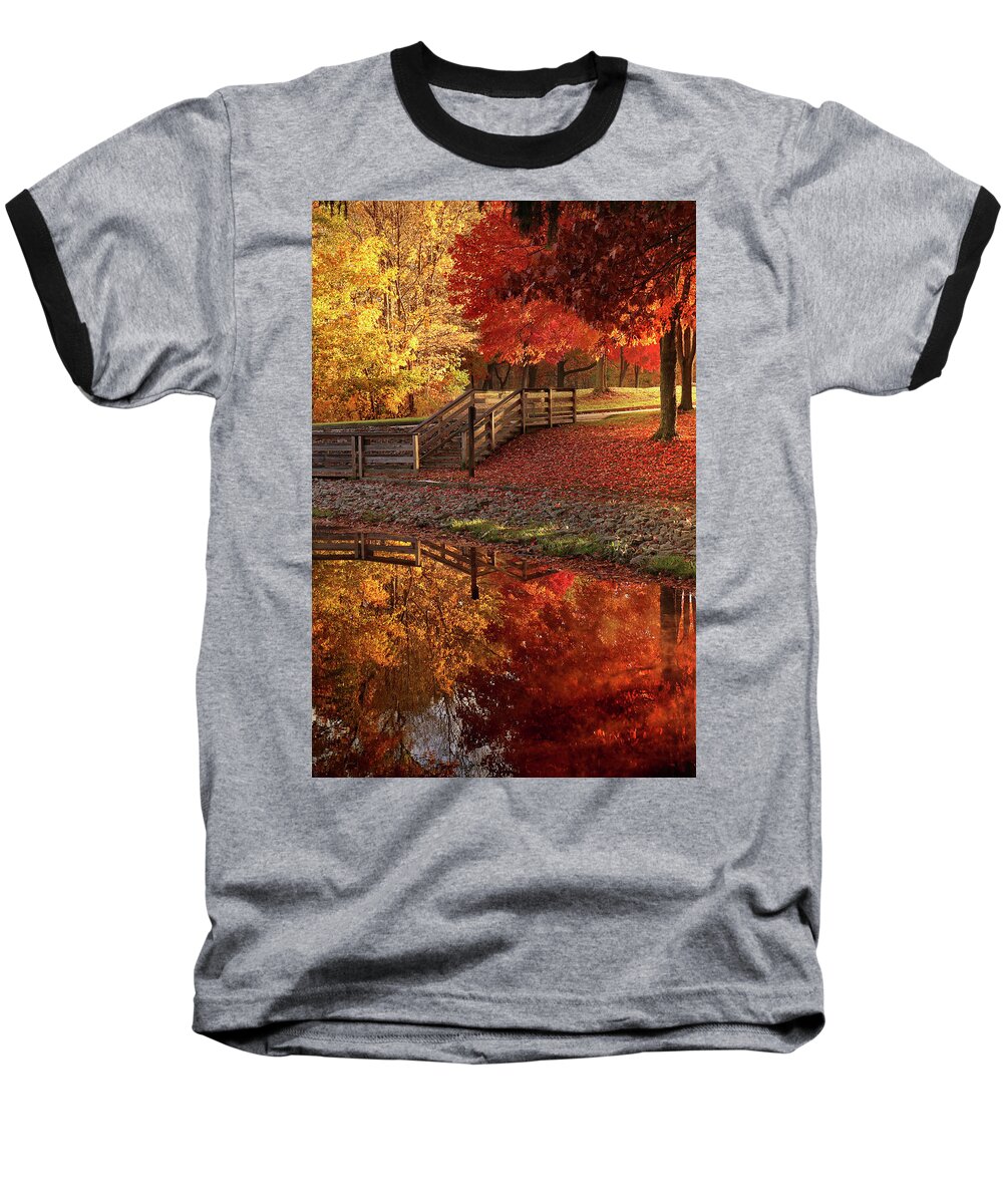 Autumn Baseball T-Shirt featuring the photograph The Glory of Autumn by Rob Blair