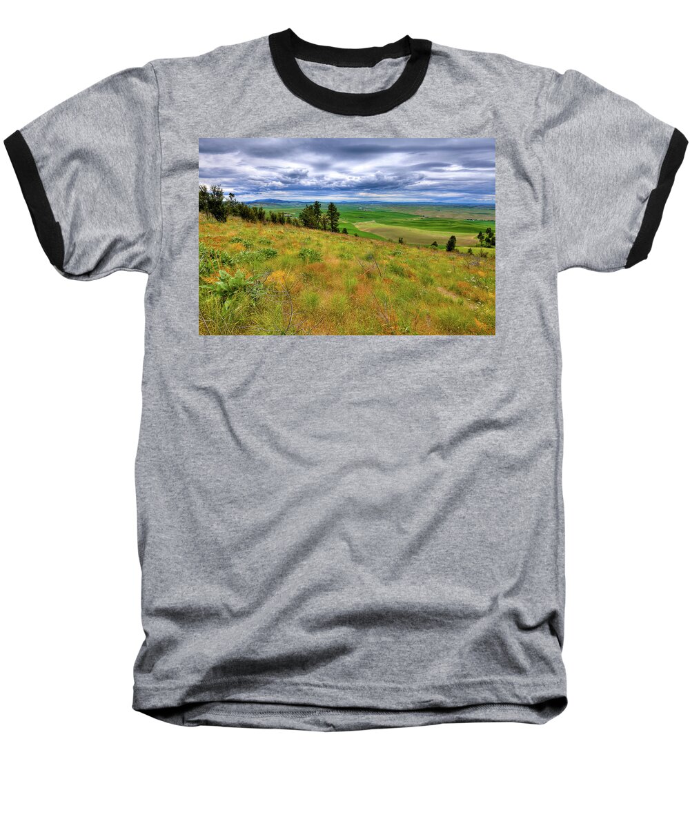 The Grasses Of Kamiak Butte Baseball T-Shirt featuring the photograph The Grasses of Kamiak Butte by David Patterson