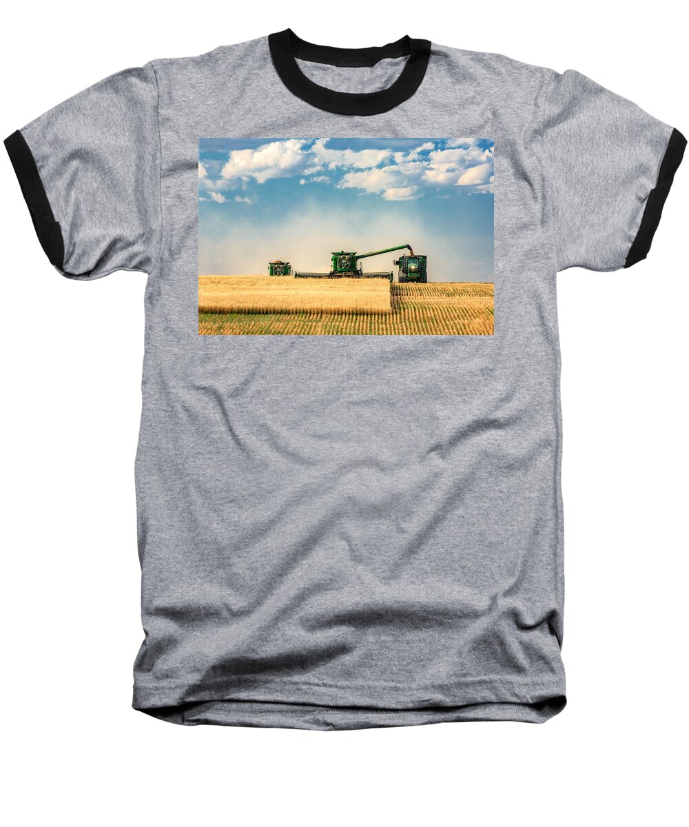 Ombine Baseball T-Shirt featuring the photograph The Green Machines by Todd Klassy