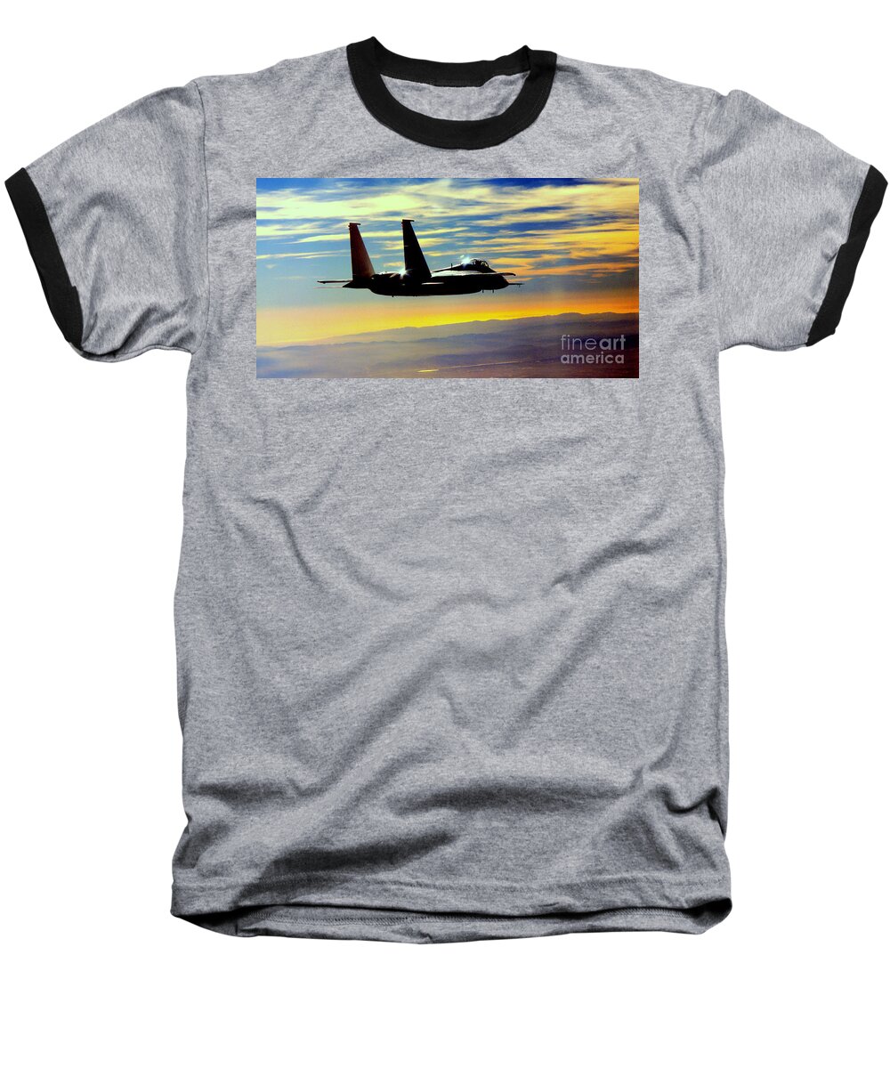 F15 Baseball T-Shirt featuring the photograph The Guardian by Greg Moores