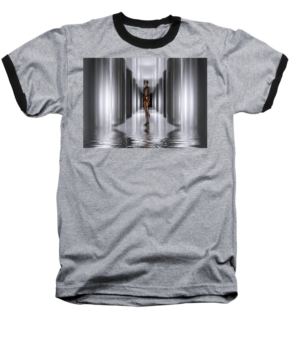 The Guide Baseball T-Shirt featuring the digital art The Guide by John Alexander