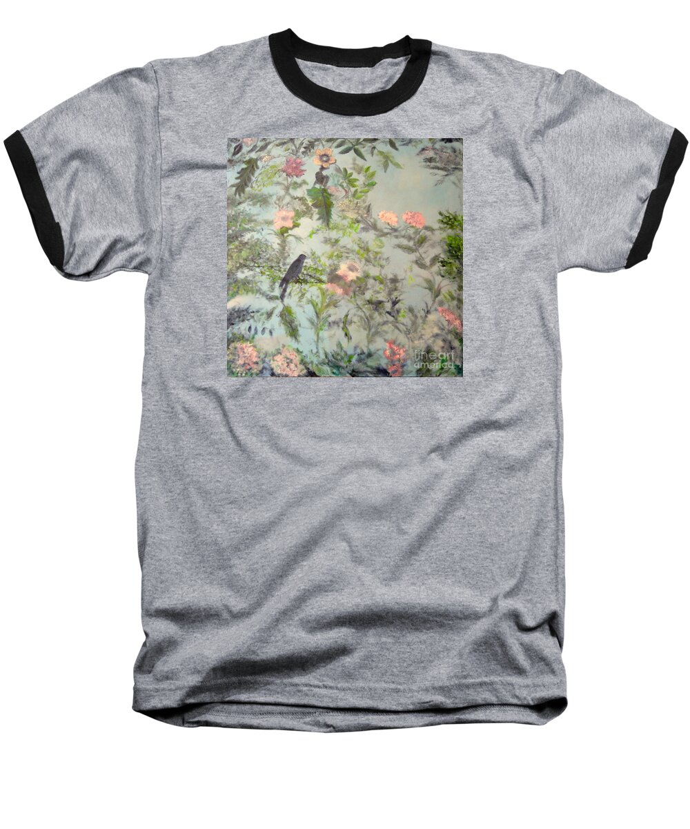Gardenpainting Baseball T-Shirt featuring the painting The Hidden Garden by Dagmar Helbig