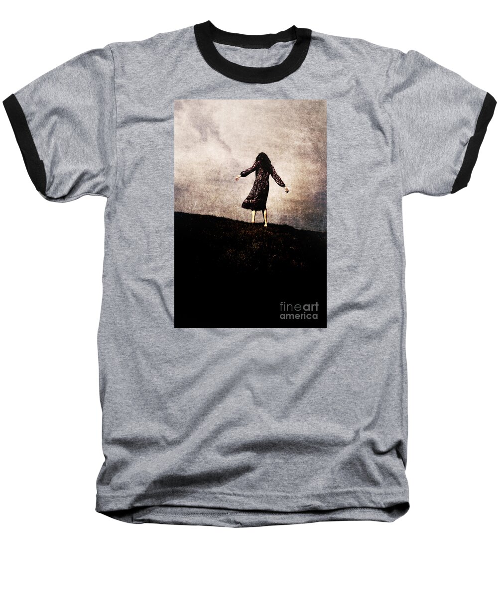 Woman Baseball T-Shirt featuring the photograph The hill by Clayton Bastiani