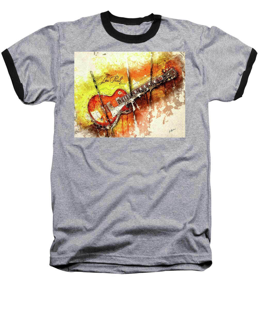 Guitar Baseball T-Shirt featuring the digital art The Holy Grail V2 by Gary Bodnar