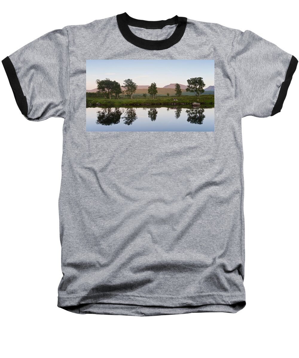 Loch Ba Baseball T-Shirt featuring the photograph The Last Light at Loch Ba by Stephen Taylor
