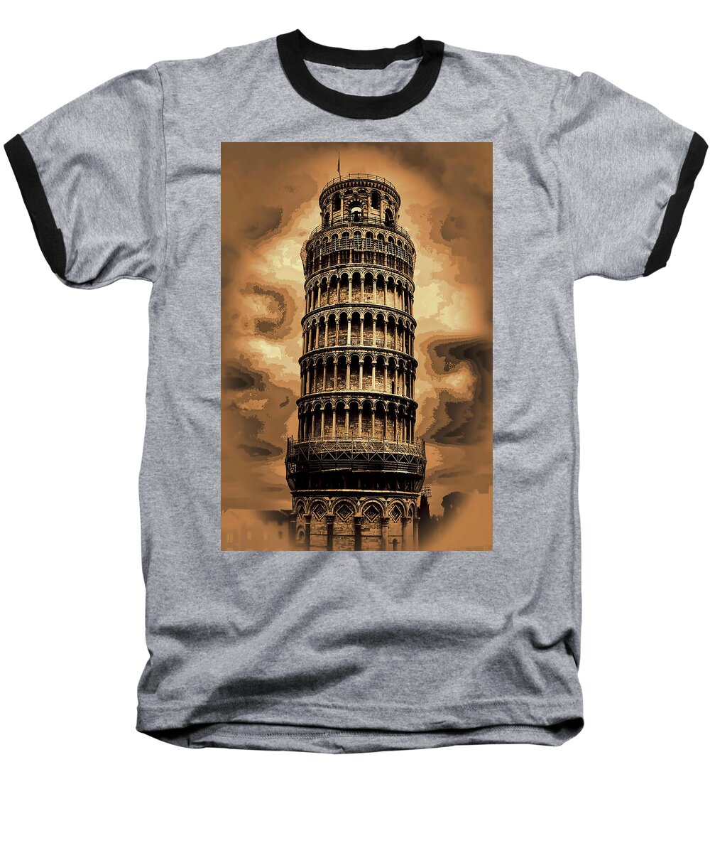 Europe Baseball T-Shirt featuring the photograph The leaning tower of Pisa by Tom Prendergast