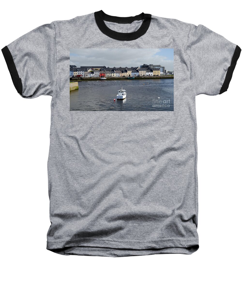 Quiet Baseball T-Shirt featuring the photograph The Long Walk Galway Ireland by Tom Wurl