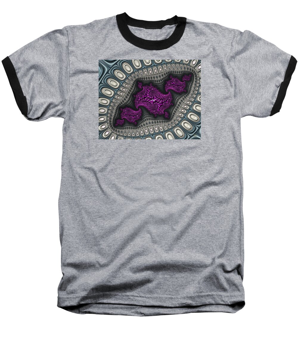 Abstract Baseball T-Shirt featuring the digital art The Map is Not the Territory IV by Manny Lorenzo