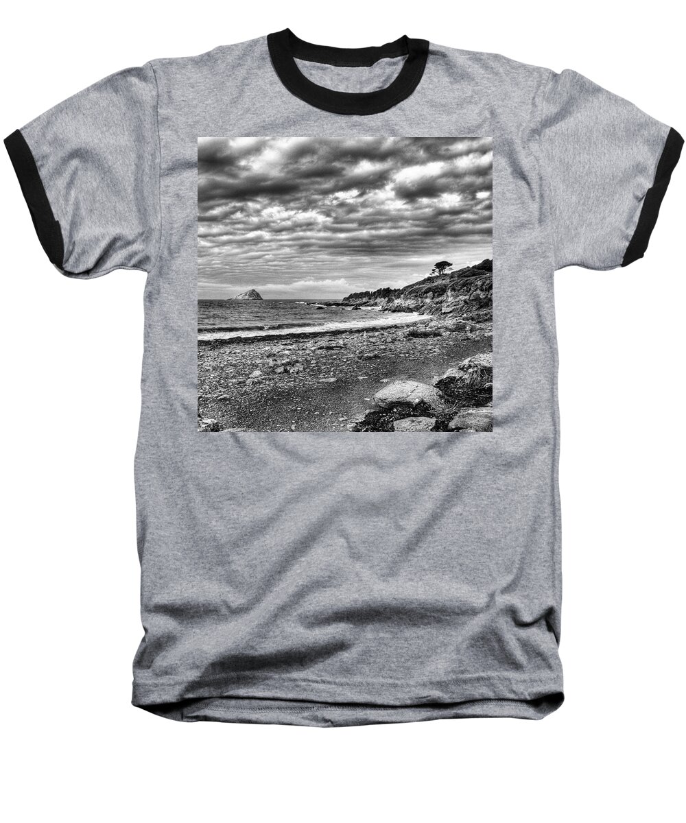 Devonshire Baseball T-Shirt featuring the photograph The Mewstone, Wembury Bay, Devon
#view by John Edwards