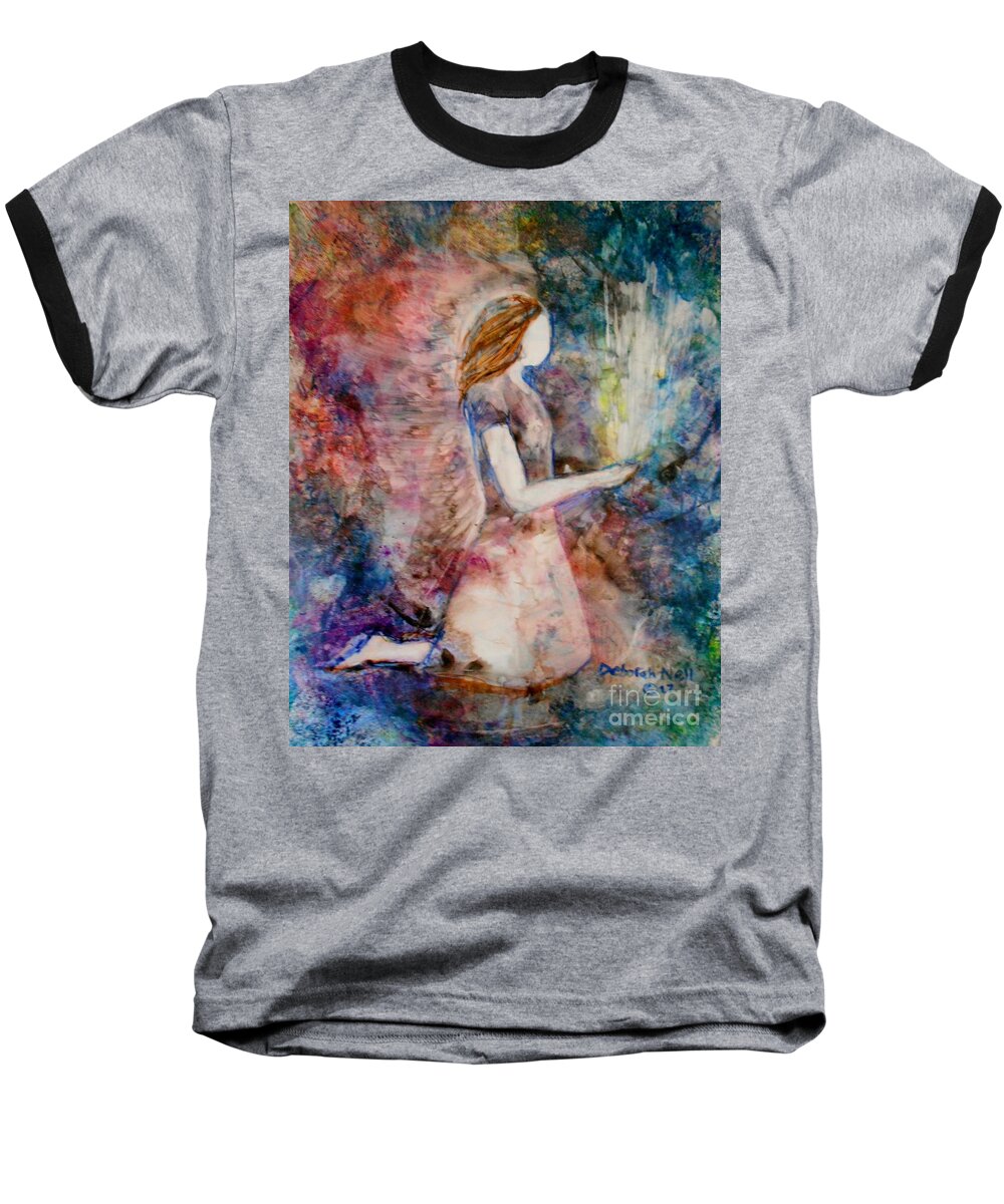 Sacrifice Baseball T-Shirt featuring the painting The Offering by Deborah Nell