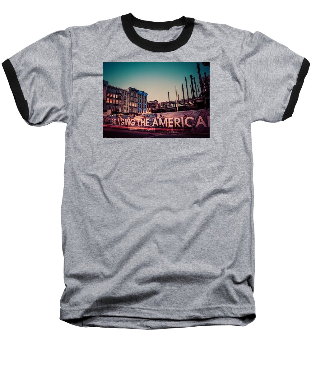 #treyusa Baseball T-Shirt featuring the photograph The old and the new by Mark Dodd
