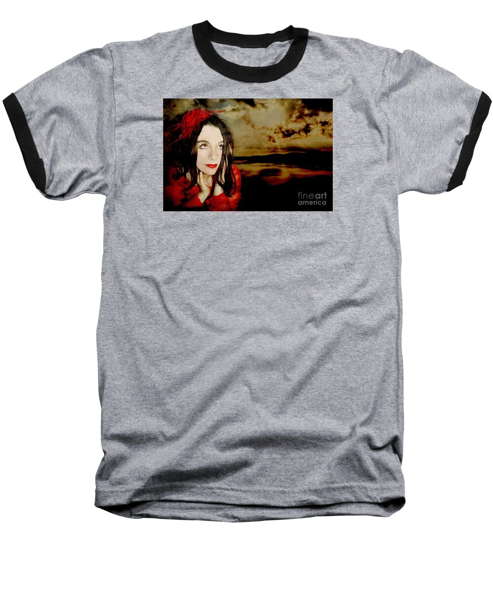Eyes Baseball T-Shirt featuring the photograph The opioid called optimism by Heather King