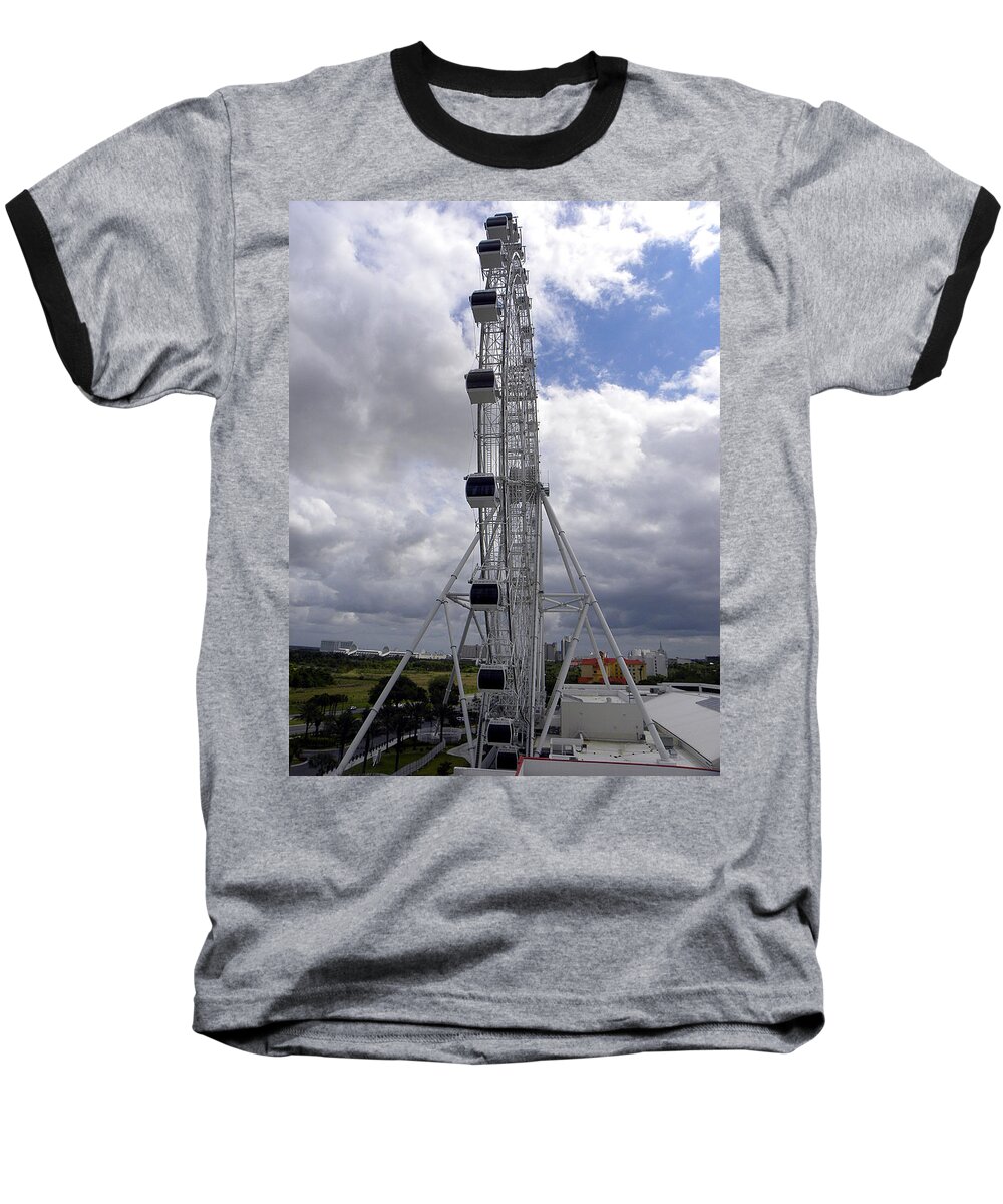 Ferris Wheel Baseball T-Shirt featuring the photograph The Orlando Eye 001 by Christopher Mercer