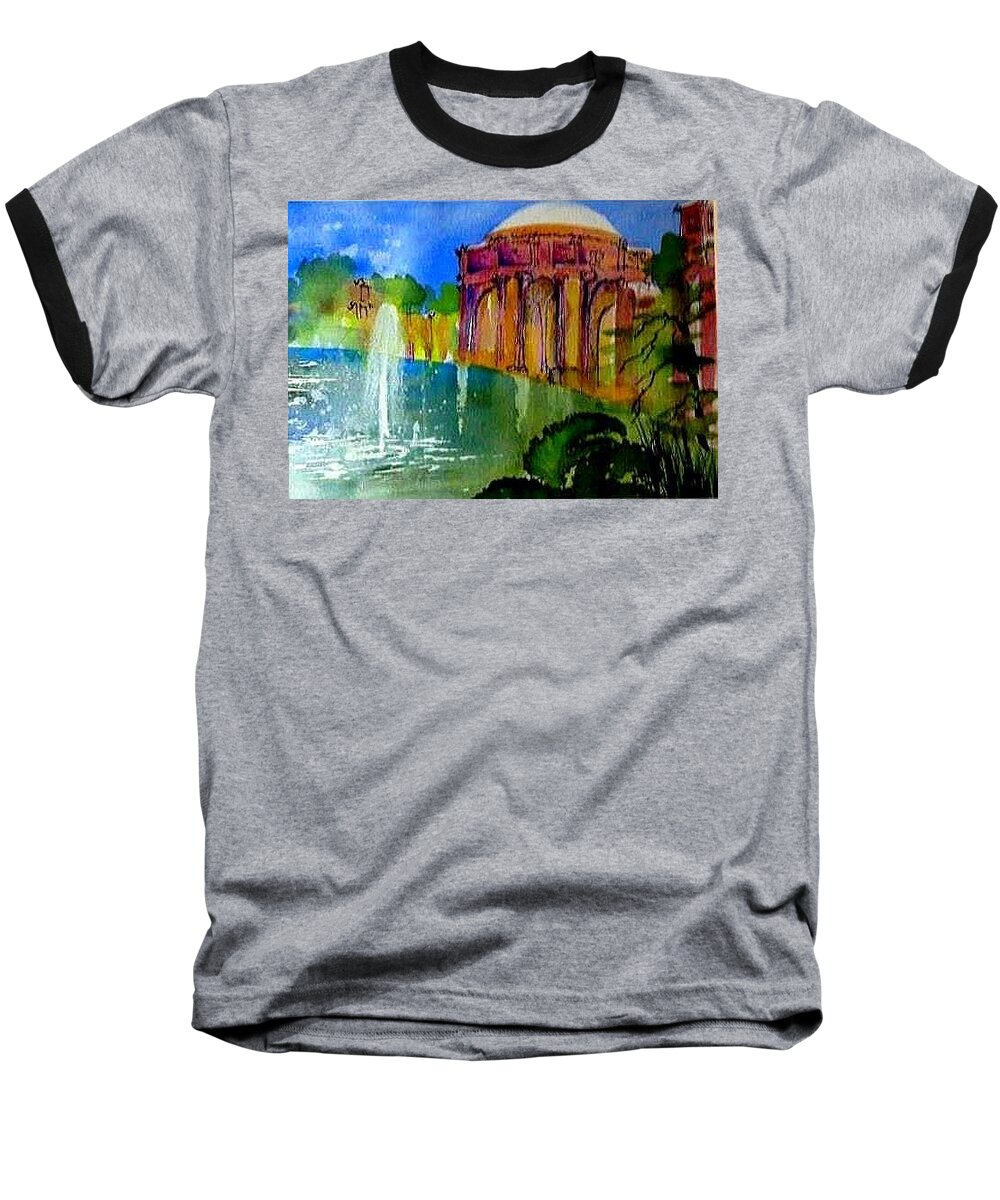  Baseball T-Shirt featuring the painting The Palace in Miniature by Esther Woods