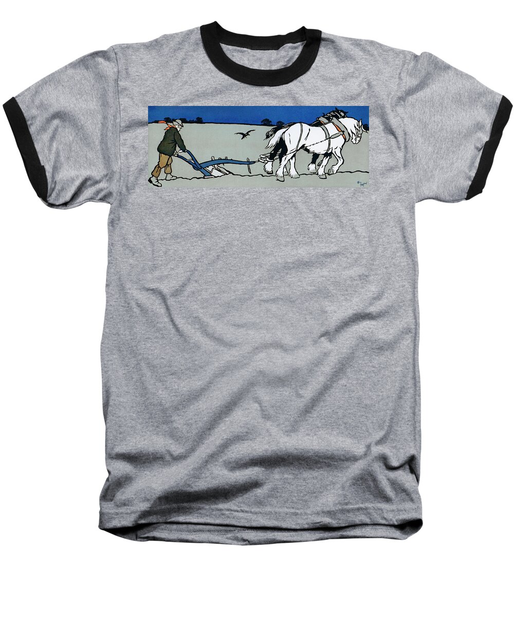 Work Baseball T-Shirt featuring the painting The Ploughman by Vincent Monozlay