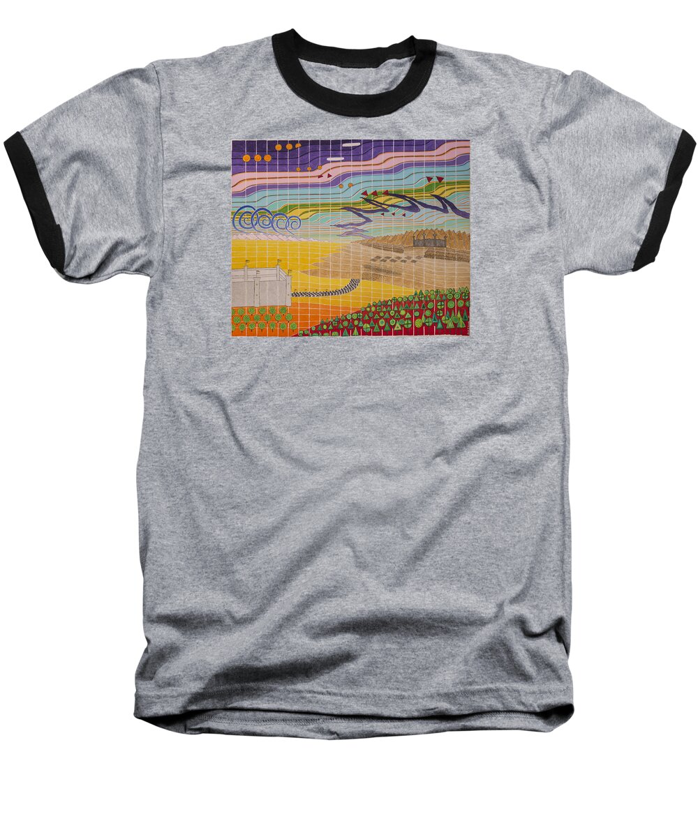3d Baseball T-Shirt featuring the painting Battle Eptica by Jesse Jackson Brown