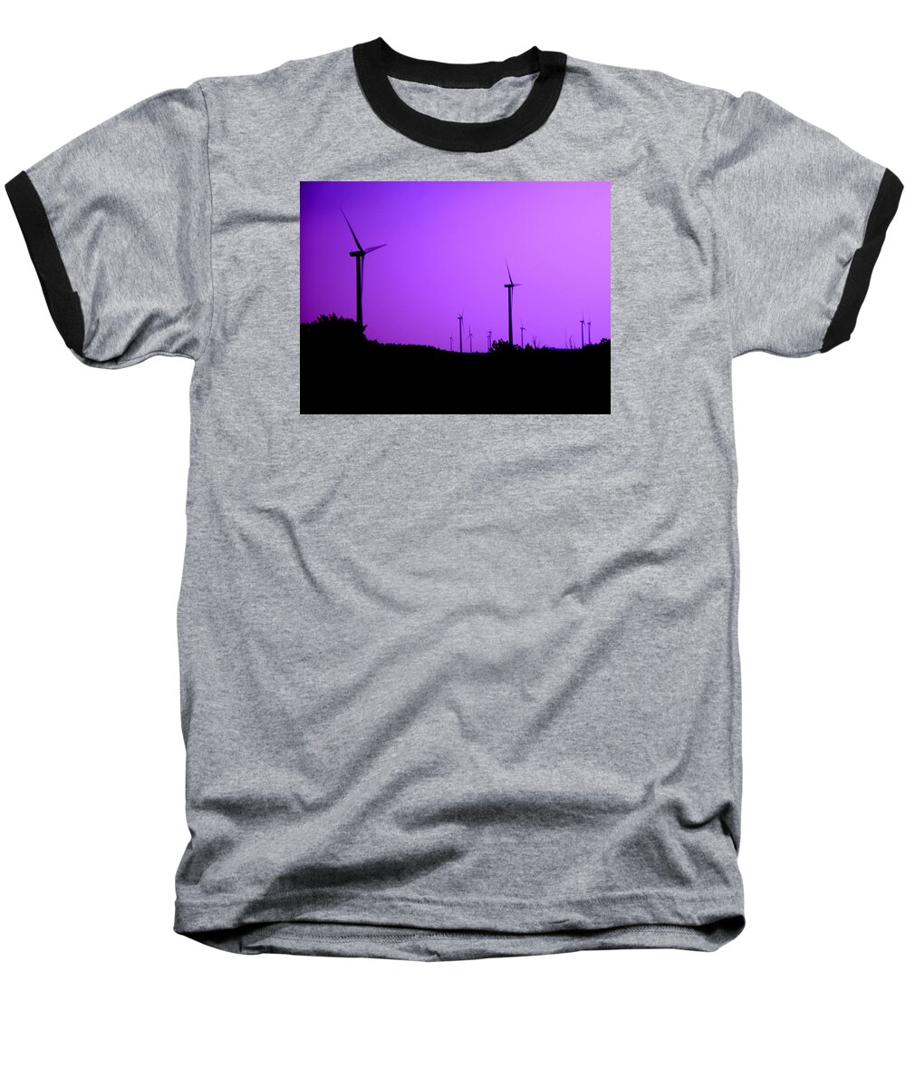 Purple Baseball T-Shirt featuring the photograph The Purple Expanse by Christopher Brown