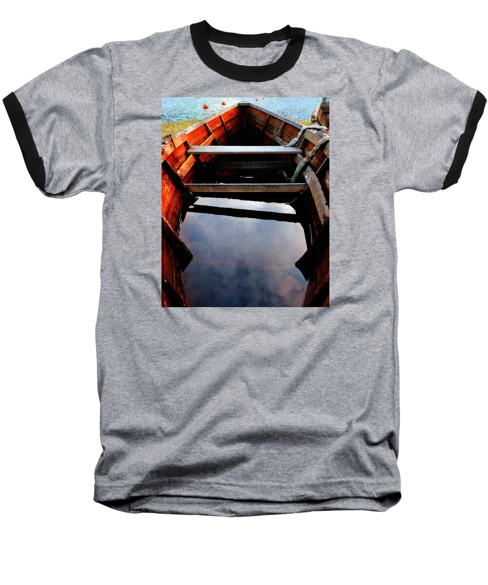 Boat Baseball T-Shirt featuring the photograph The Rainwater Sky by Timothy Bulone