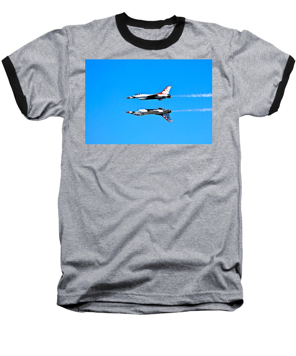 Thunderbirds Baseball T-Shirt featuring the photograph The Reflection Pass by Don Mercer
