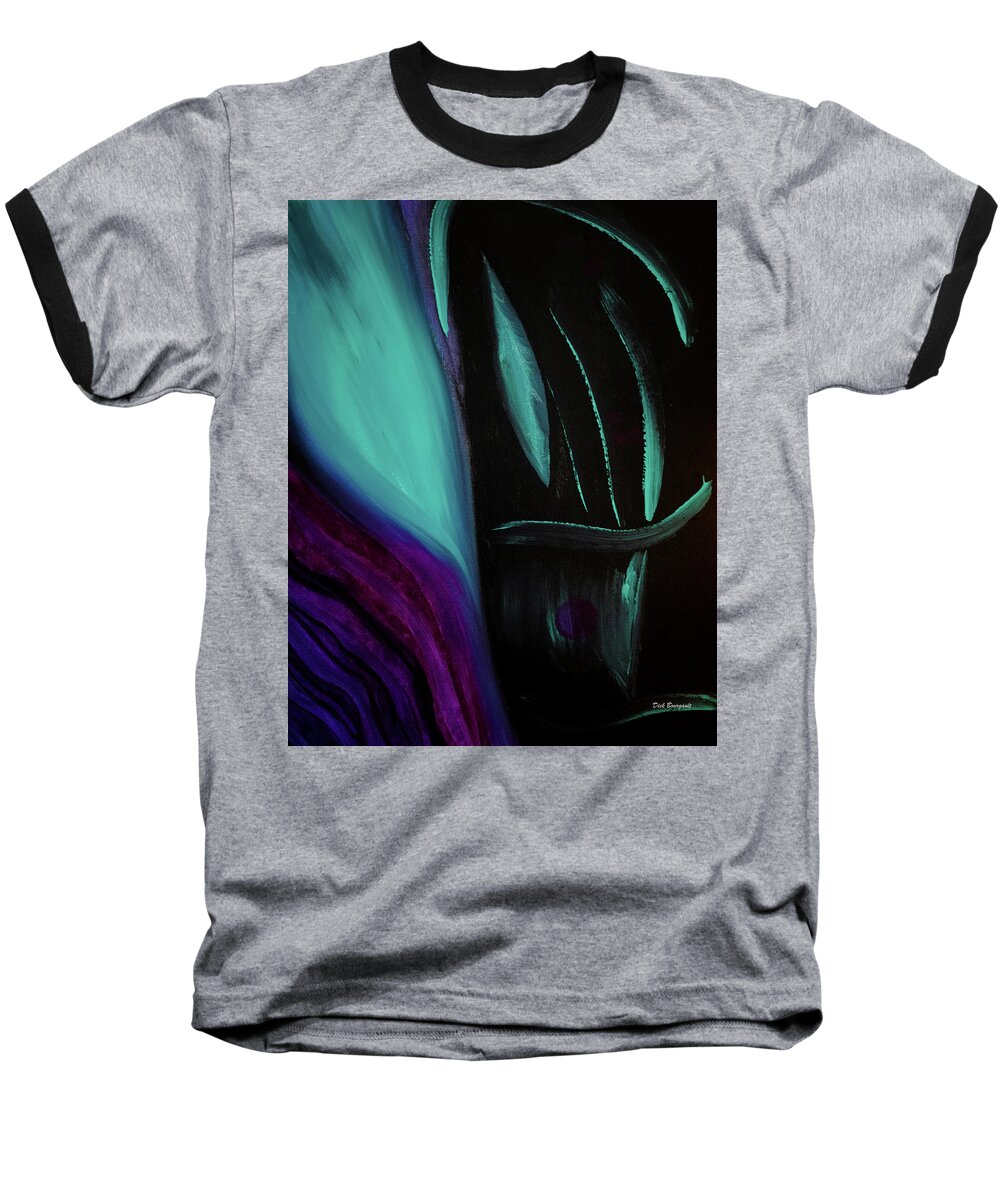 Abstract Baseball T-Shirt featuring the painting The Reveal by Dick Bourgault