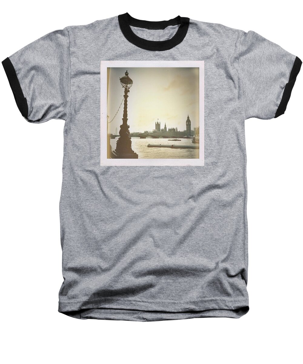 London Baseball T-Shirt featuring the photograph The river Thames by Trystan Oldfield