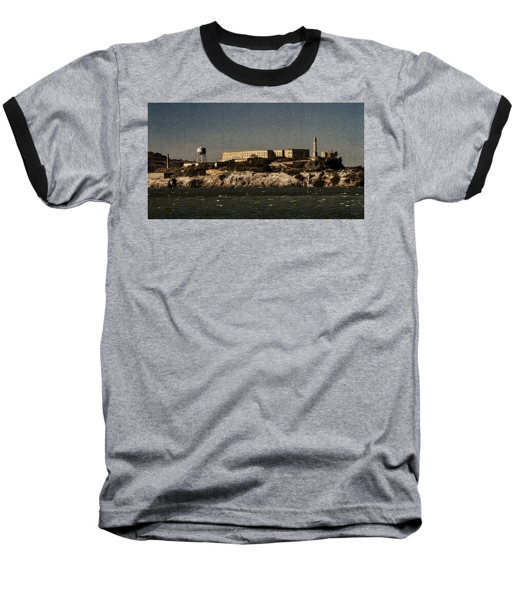 Bonnie Follett Baseball T-Shirt featuring the photograph The Rock Alcatraz 1 by Bonnie Follett