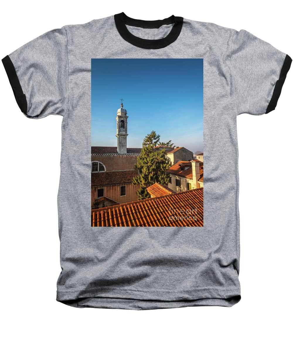The Roofs Of Venice By Marina Usmanskaya Baseball T-Shirt featuring the photograph The roofs of Venice by Marina Usmanskaya