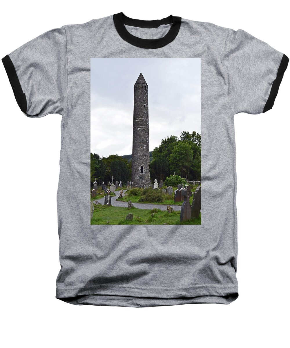 Round Tower Baseball T-Shirt featuring the photograph The Round Tower. by Terence Davis