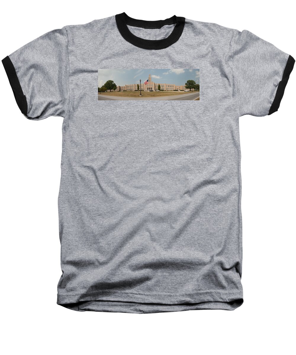 Campus Baseball T-Shirt featuring the photograph The School on the Hill Panorama by Mark Dodd