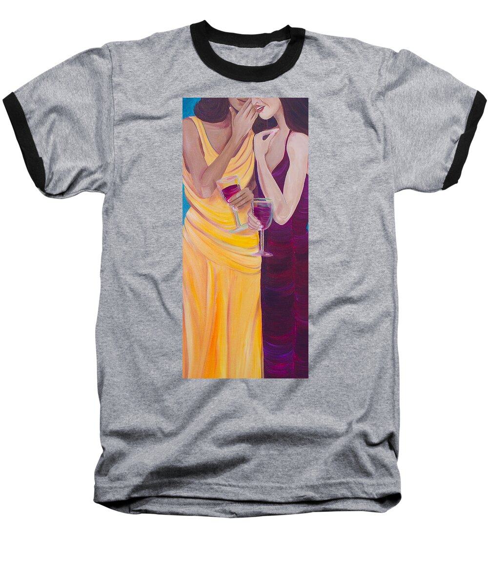 Women Baseball T-Shirt featuring the painting The Secret by Debi Starr