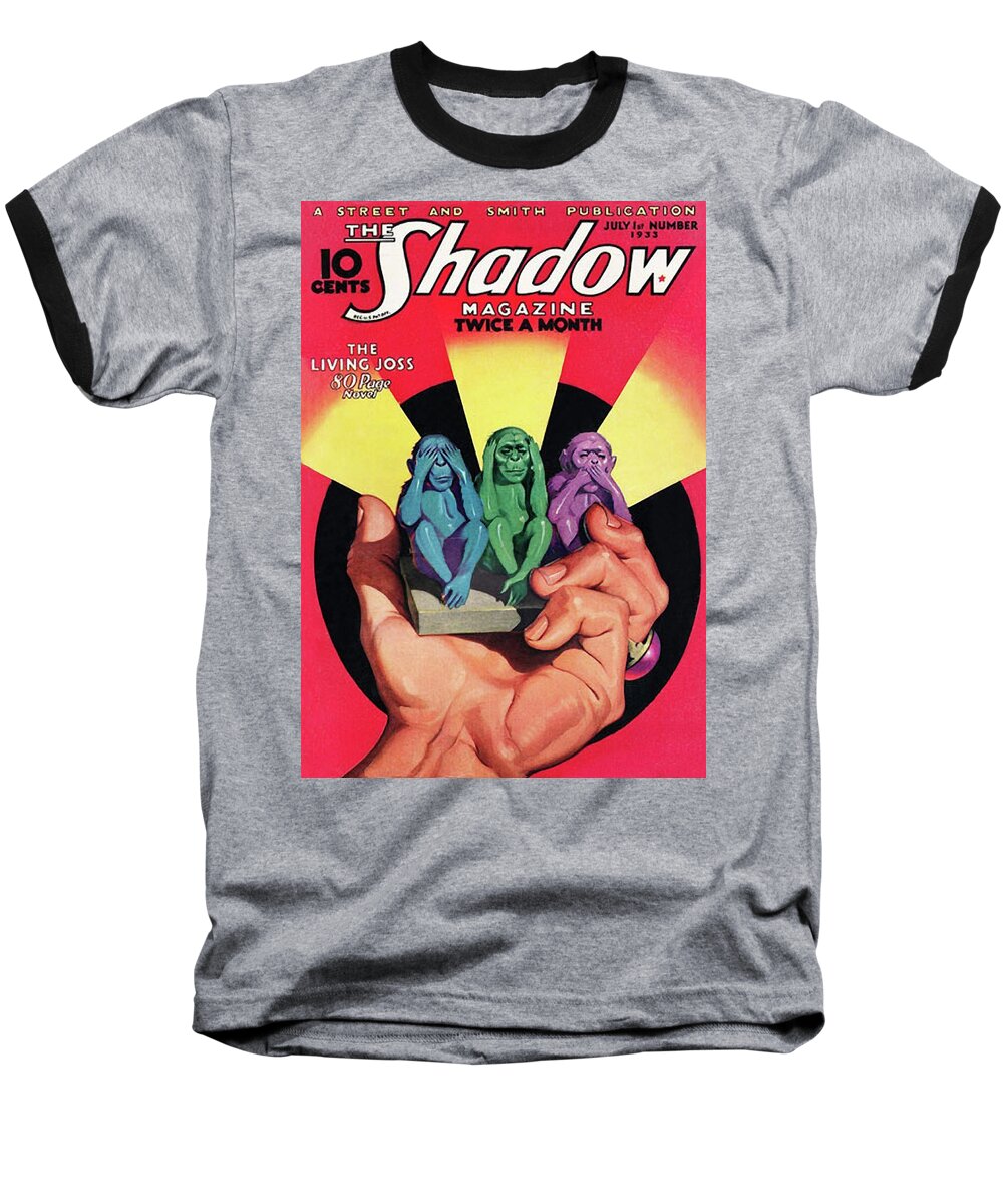 The Shadow Baseball T-Shirt featuring the painting The Shadow The Living Joss by Conde Nast
