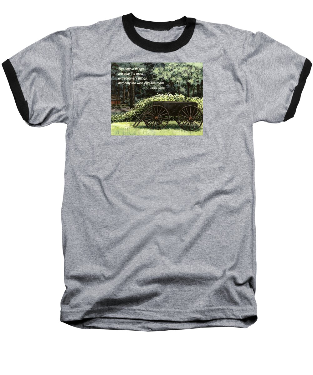 Simple Things Baseball T-Shirt featuring the digital art The Simple Things by Mary Palmer